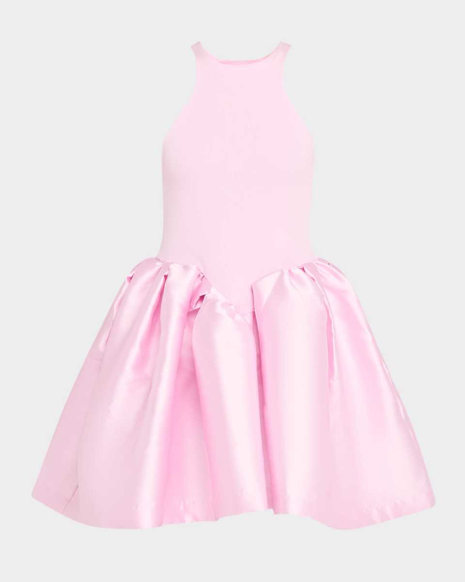 Fit-&-Flare Jersey Mikado Princess Dress